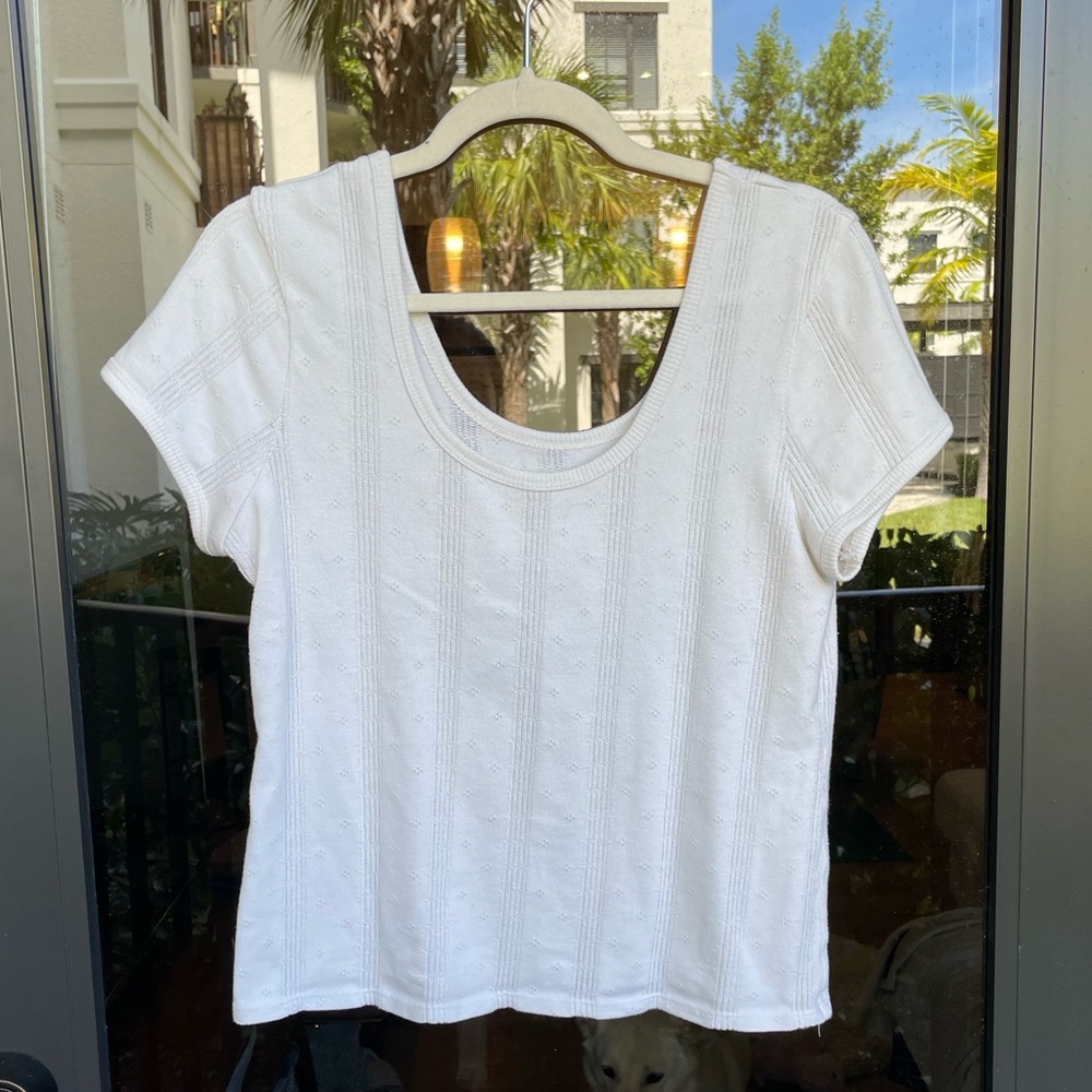 Madewell Pointelle Ribbed Tee